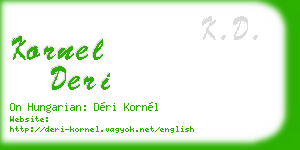 kornel deri business card