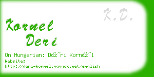 kornel deri business card